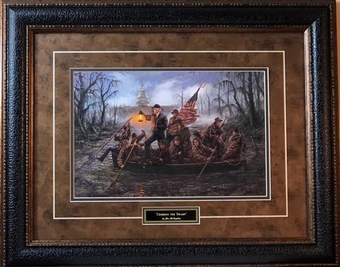 Jon McNaughton Crossing the Swamp Donald Trump Art Print-Framed 26 x 21