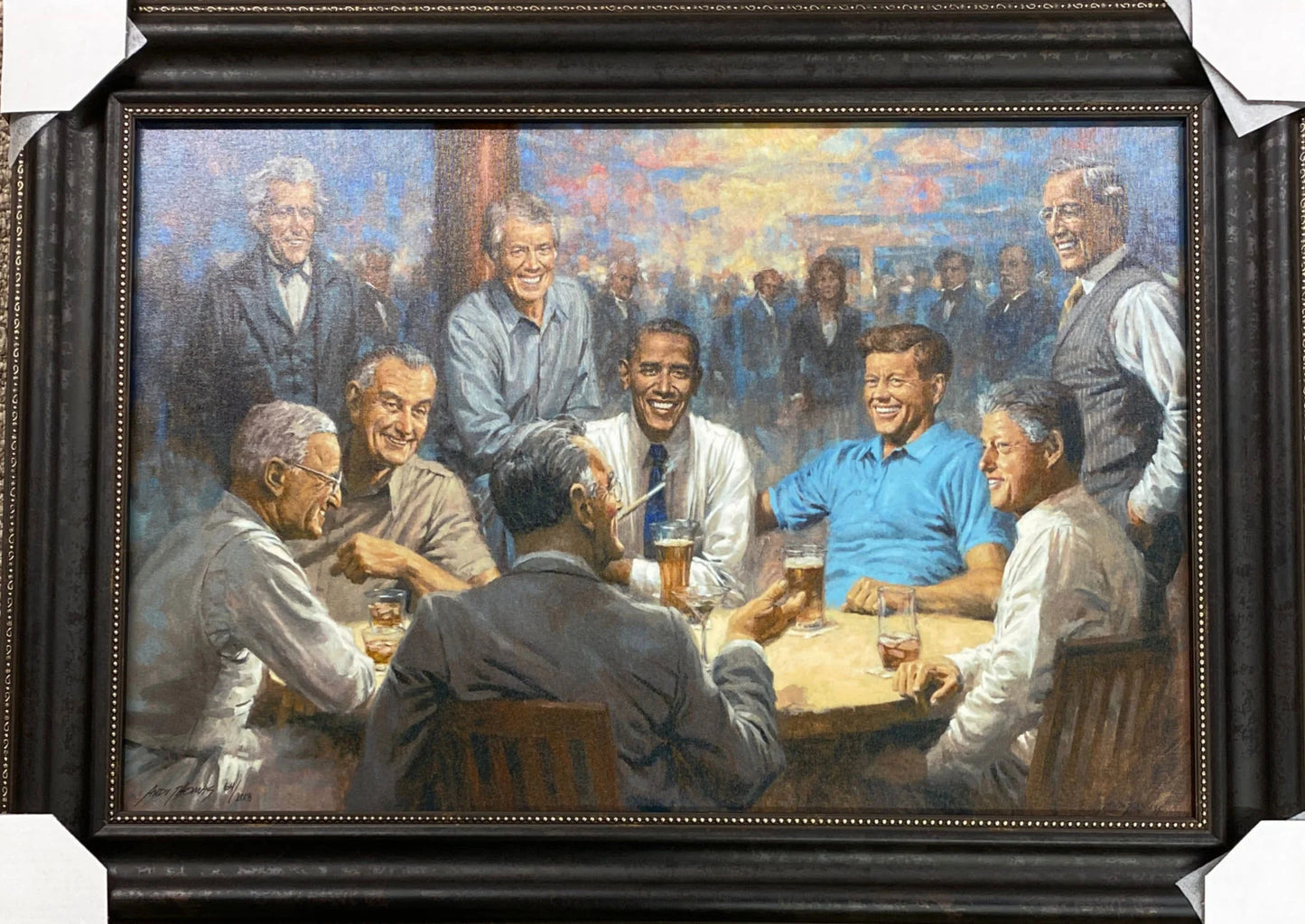 Andy Thomas The Democratic Club Presidents Obama S/N Art Canvas Print 36.5 x 26.5