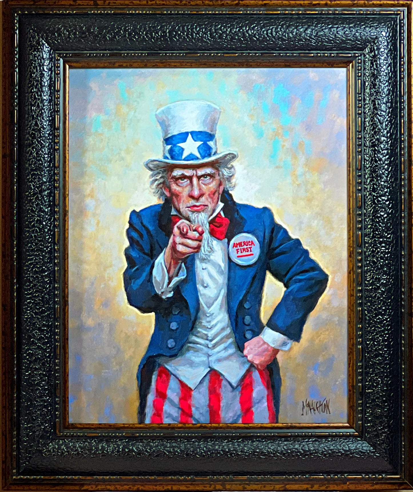 Jon McNaughton America First Uncle Sam Art Print-Framed