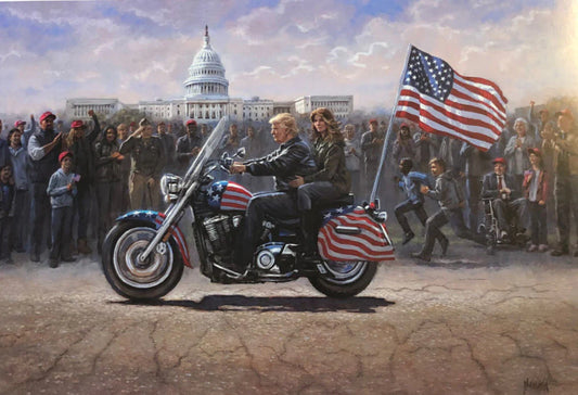 Jon McNaugton Maga Ride Donald Trump Art Print- 15 x 10