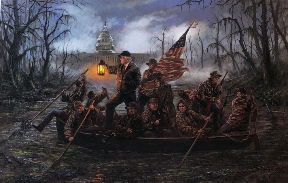 Jon McNaughton Crossing the Swamp Signed Art Print  24 x 16